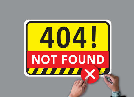 Not Found 404 Error Failure Warning Problemの写真素材