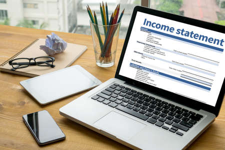 Income Statement Employment Businessman Assessment Balanceの写真素材