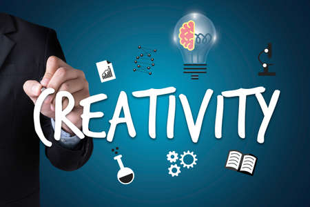 CREATIVITY Creative and Design  Thinking Innovation Process creativity and inspiration, idea and imaginationの写真素材