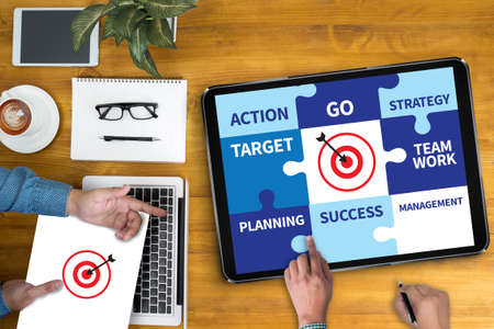 Achievement Success Goals and success and team work  Jigsaw Puzzle  to Target