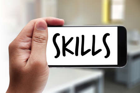 SKILLS Artist Creative Graphic Skills Designer Illustrator Level - Business and Educationの写真素材