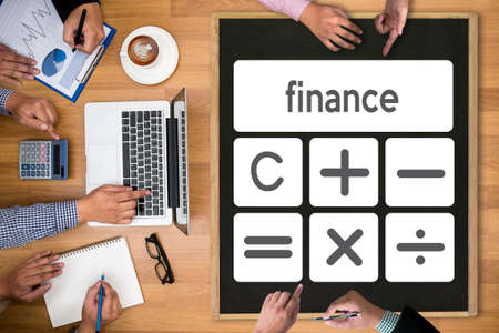 Calculation Business finance Investment Accounting Banking Budget Calculator ,  pressing calculator...