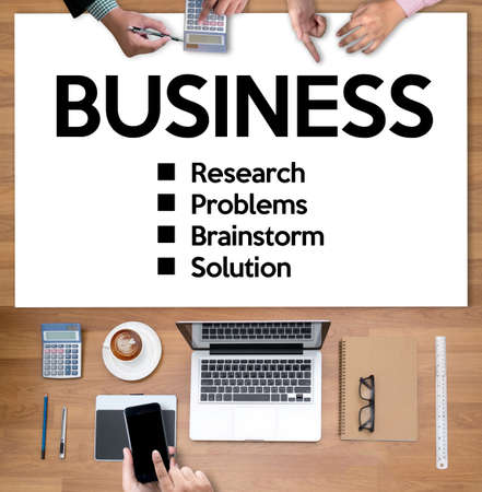 Business Start up Technology Strategy Goals , businessman hand working on laptop computerの写真素材