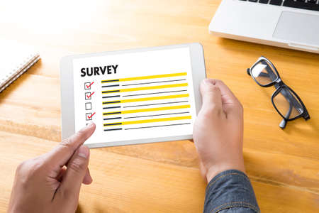 businessman  SURVEY and  Results Analysis Discovery Conceptの写真素材