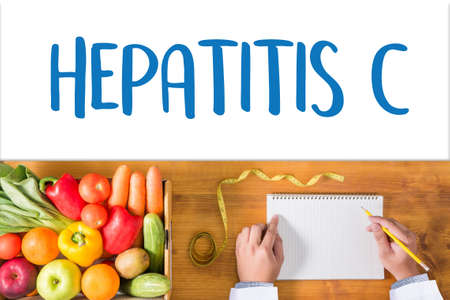 HEPATITIS C   Report with Composition of Medicaments   Medical  Doctor conceptの写真素材