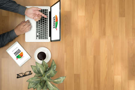 CREDIT SCORE (Businessman Checking Credit Score Online and Financial payment Rating Budget Money)の写真素材