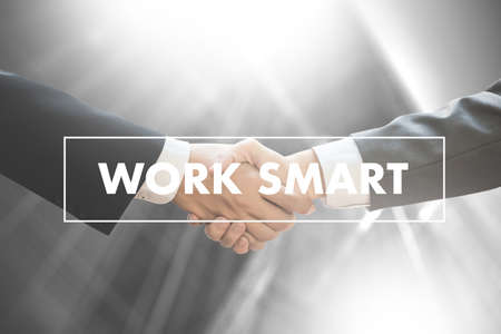 Businessman shaking handsの写真素材