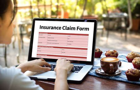 CLAIMS Health insurance form , Business Concept , Insured Claims Emergency Conditionの写真素材