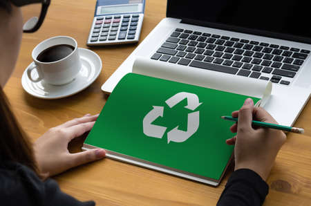 Recycle Green bio eco forest saving environment harmony ecosystem conservation csr esg campaignの写真素材