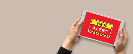 Virus Alert Warning Digital Browsing Conceptの写真素材