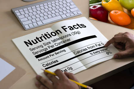 Nutrition facts Gluten Free food  Celiac Disease Nutrition , Healthy lifestyle concept with diet and fitnessの写真素材