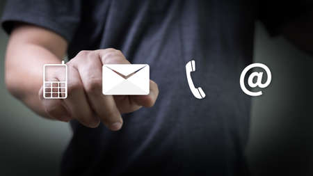 CONTACT US (Customer Support Hotline people CONNECT )の写真素材