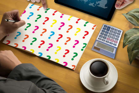 ANY Raised  Marks Frequently Asked Questions Solutionの写真素材