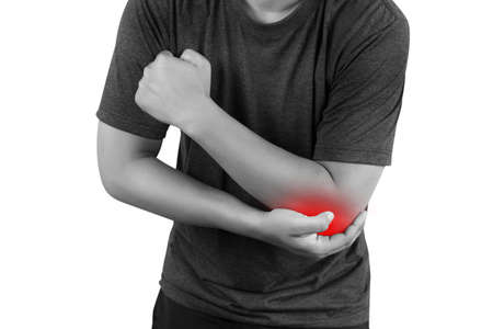 man elbow pain Arm  bones injuryの写真素材