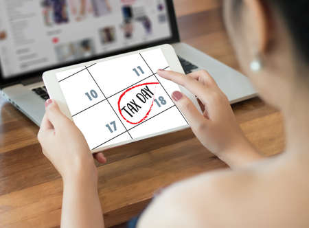 Taxes Time  Document Trump Tax Plan Money Financial Accounting Taxationの写真素材