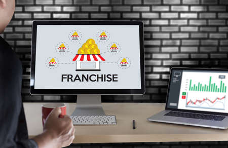 FRANCHISE  Marketing Branding Retail and Business Work Mission Conceptの写真素材