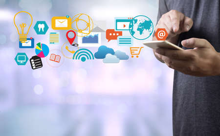 DIGITAL MARKETING new startup project ,  Interactive channels , Business innovation technology workの写真素材