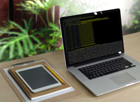 Code focus on programming code Coding  Php Html Coding Cyberspaceの写真素材