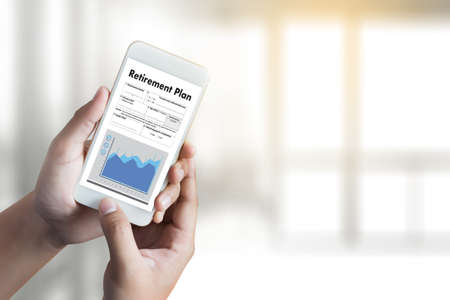 Retirement Plan time to money saving for retirement conceptのeditorial素材