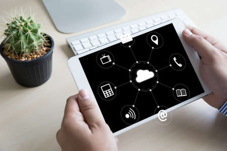 Cloud Computing diagram Network Data Storage Technology Service