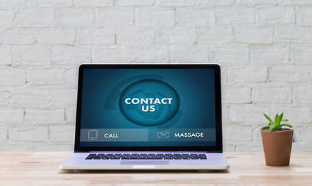 CONTACT US (Customer Support Hotline people CONNECT ) conceptの写真素材