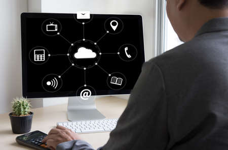 Cloud Computing diagram Network Data Storage Technology Serviceの写真素材