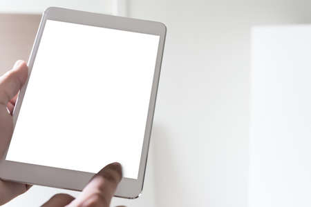 internet Man using tablet computer conceptの写真素材