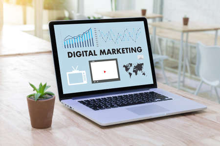 DIGITAL MARKETING new startup project ,  market Interactive channels , Business innovation Marketing technology conceptの写真素材