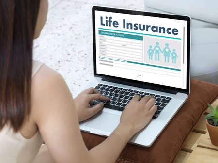 Life Insurance Medical Concept Health Protection Home House Car Lifeの写真素材