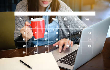 Appointment Reminder to Calendar and Organizer Agendaの写真素材