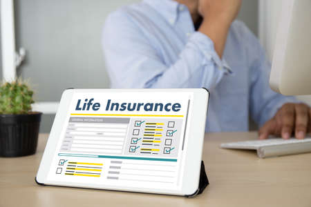Life Insurance Medical Concept Health Protection Home House Car Lifeの写真素材