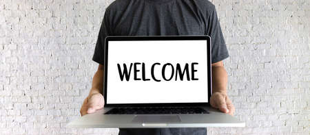 WELCOME Concept Communication Business open welcome to the team Teamworkの写真素材