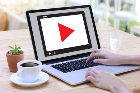 VIDEO MARKETING Audio Video  ,  market Interactive channels , Business Media Technology innovation Marketing technology conceptのeditorial素材