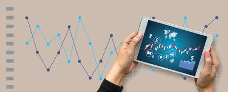 Financial forex Stock market, financial, business Candle stick graph chart