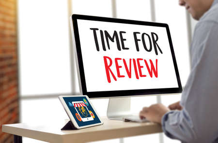 Online Reviews Evaluation time for review  Inspection Assessment Auditingの写真素材