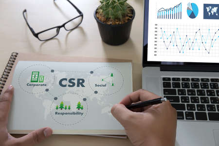 Corporate Social Responsibility CSR and Sustainability Responsible Office CSRの写真素材