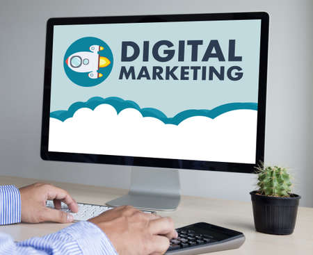 DIGITAL MARKETING new startup project ,  market Interactive channels , Business innovation Marketing technology conceptの写真素材