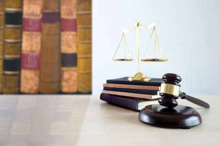 justice and law concept  judge  the gavel,working with digital computer law firms giving confidenceの写真素材