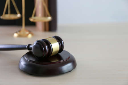 justice and law concept  judge  the gavel,working with digital computer law firms giving confidenceの写真素材