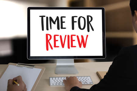 Online Reviews Evaluation time for review  Inspection Assessment Auditingの写真素材