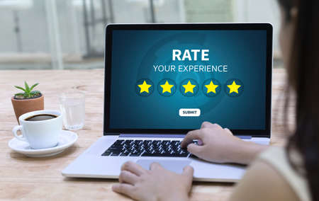 Online Reviews Evaluation time for review  Inspection Assessment Auditingの写真素材