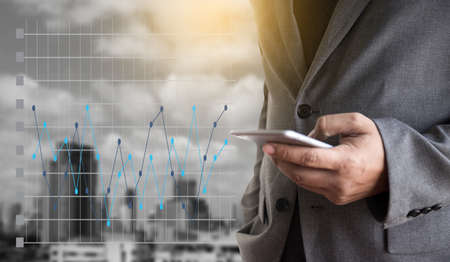 Business Growth Team Project  and progress computer and business strategyの写真素材