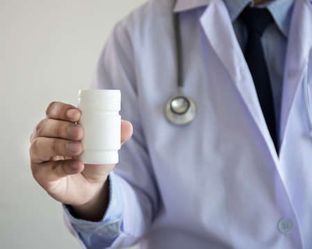 medicine doctor patient healthcare concept contraception Rx prescription form in drug store Pharmacist pharmacyの写真素材