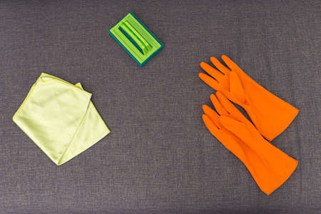 time to Cleaning Service Worker quality professional made Home cleaning concept.