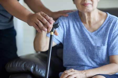 Old and young women hugging just Healthcare Medicalの写真素材