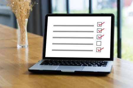 businessman SURVEY and Results Analysis Discovery Conceptの写真素材