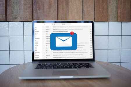 Mail Communication Connection message to mailing contacts phone Global Letters Conceptの写真素材