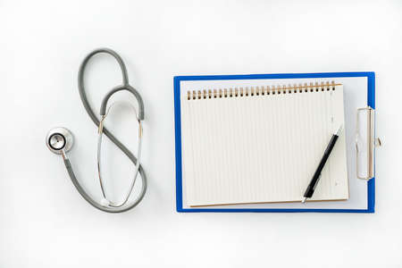 Good health  Medical equipment isolated on white medicine instruments concept