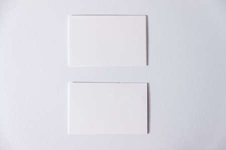 Mockup Business card top view Template for branding identityの写真素材