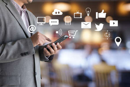 Networking chat Communication Online Social media social networkの写真素材